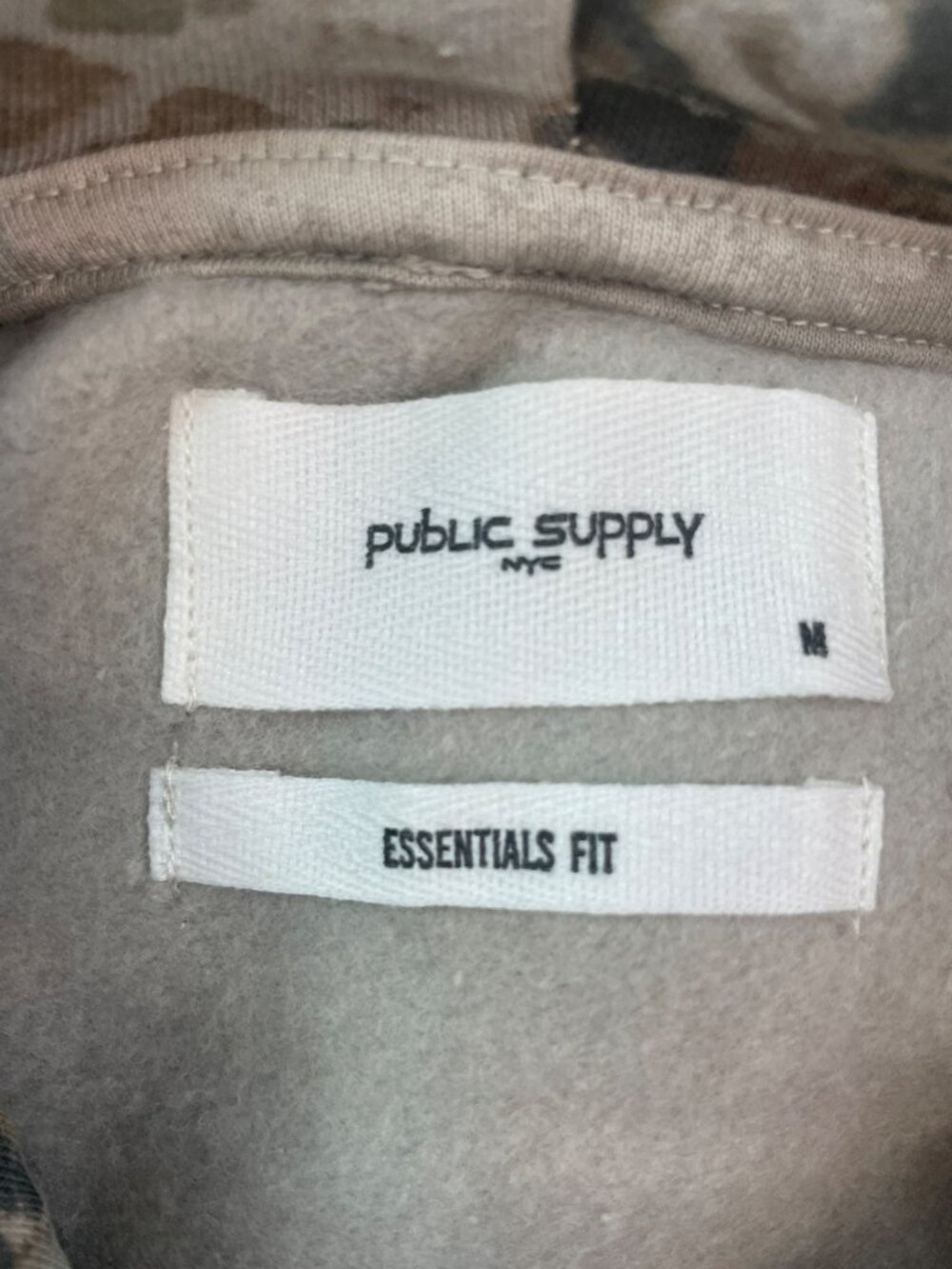 Public SupplyNYC Essentials Fit Camo Hoodie Men's Size Medium NWT - Picture 5 of 7